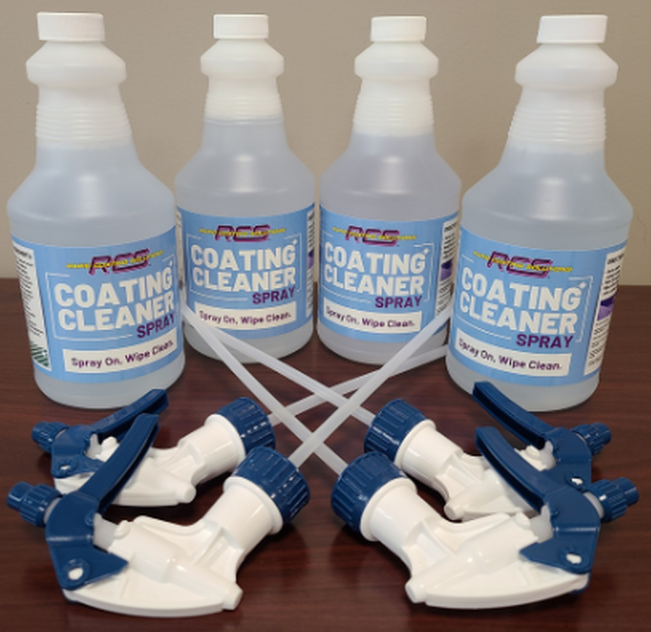 Coating cleaner spray bottles and guns